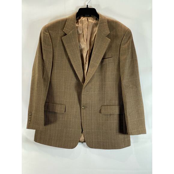 LAUREN RALPH LAUREN Men´s Brown Windowpane Wool...